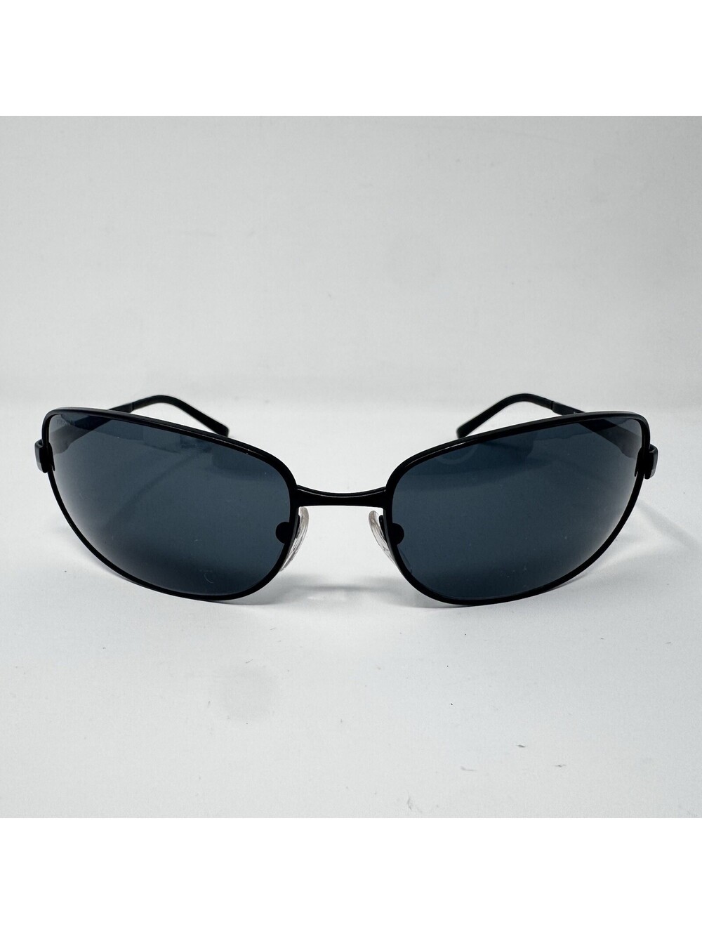 Prada SPR50F 1BO-1A1 Black Sunglasses 66-17-120 New w/ Light Scratch
